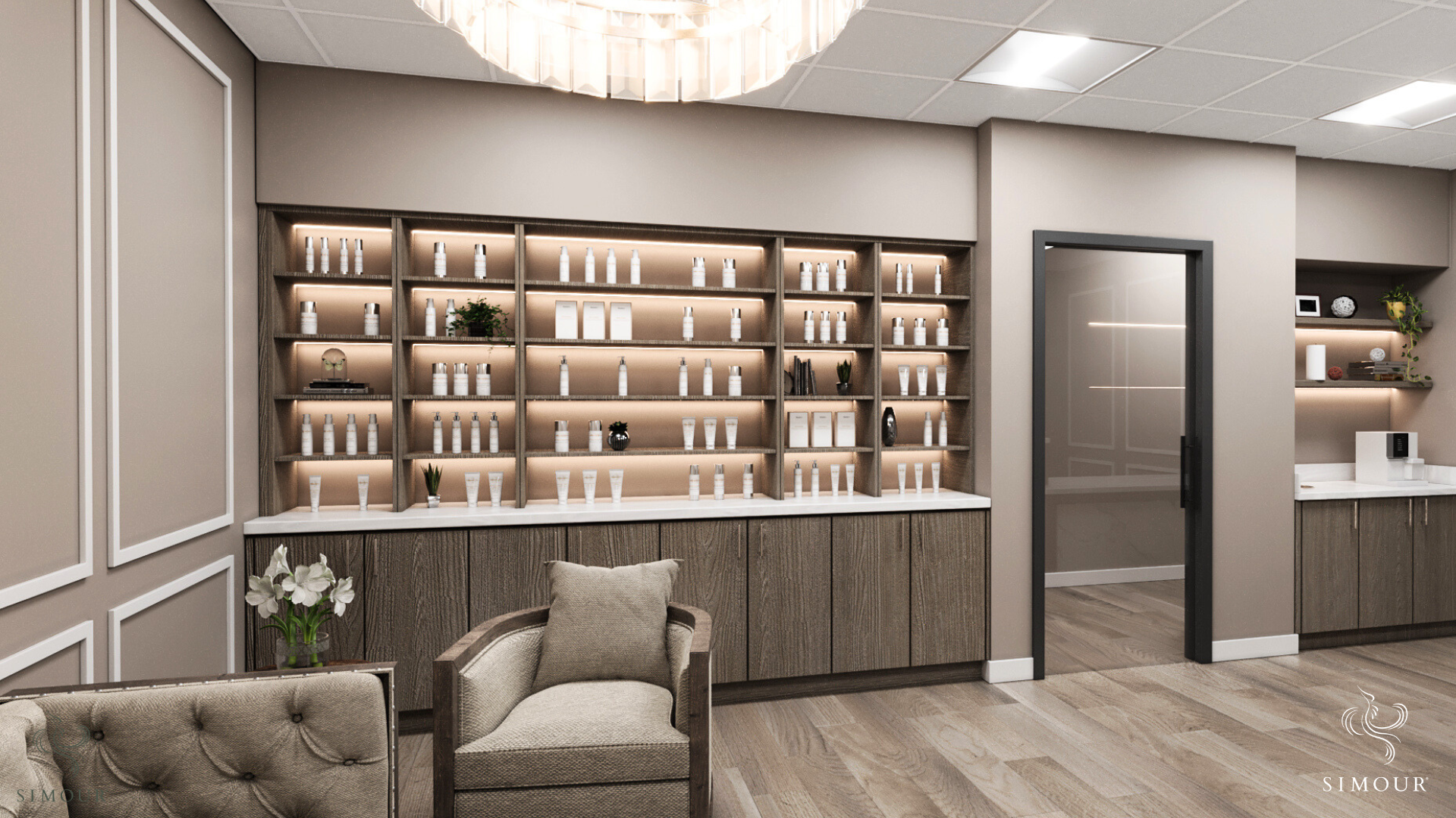 Simour Design med spa retail area