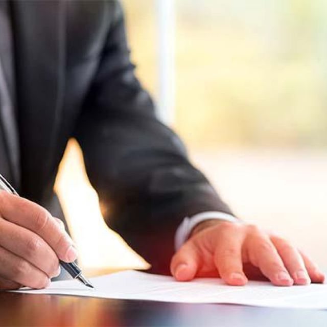 Amspa signing document