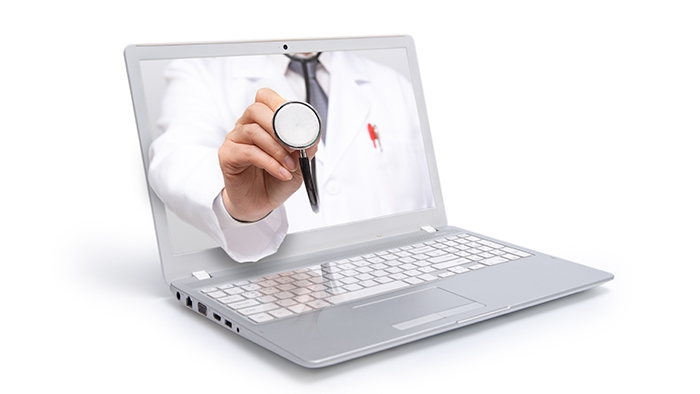 telemedicine: doctor through a screen