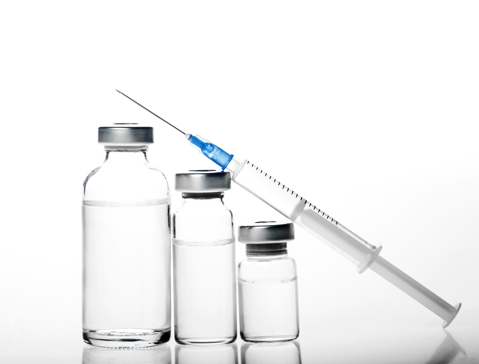 Injectable vials with syringe