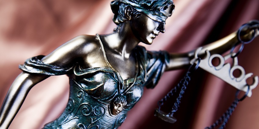 Lady justice statue closeup